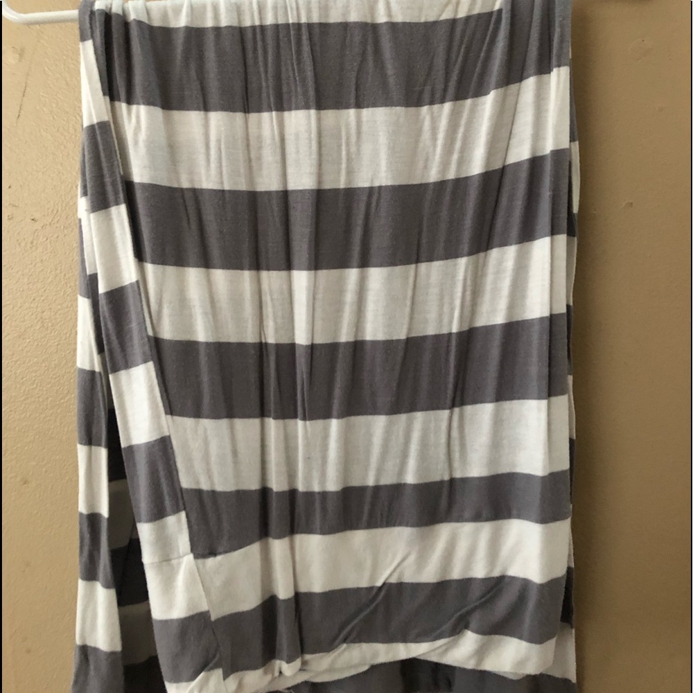Gray and White Medium Strapless dress